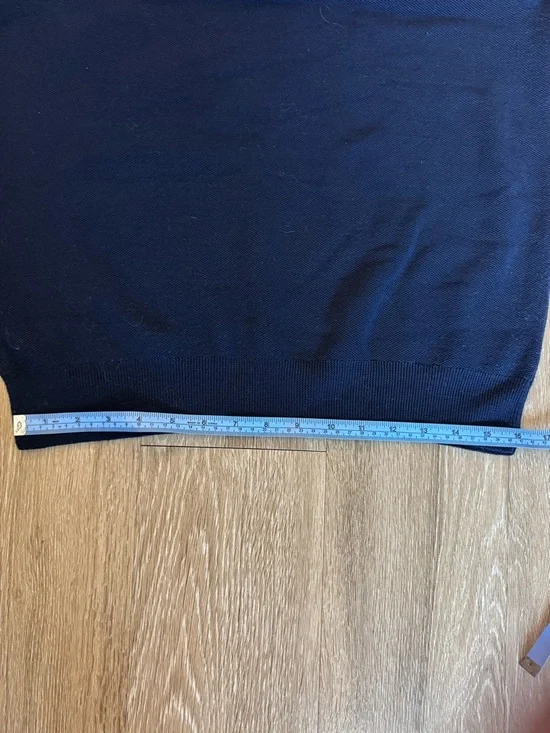 Ralph Lauren Purple Label Navy Half-Zip Wool Sweater - Picture 12 of 13